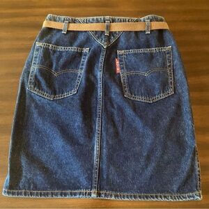 Rare Vintage Large Tab Made in USA Levi’s Denim Skirt Women’s L 80s 90s